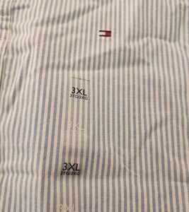 Tommy Hilfiger Men's Blue Striped Shirt 3XL